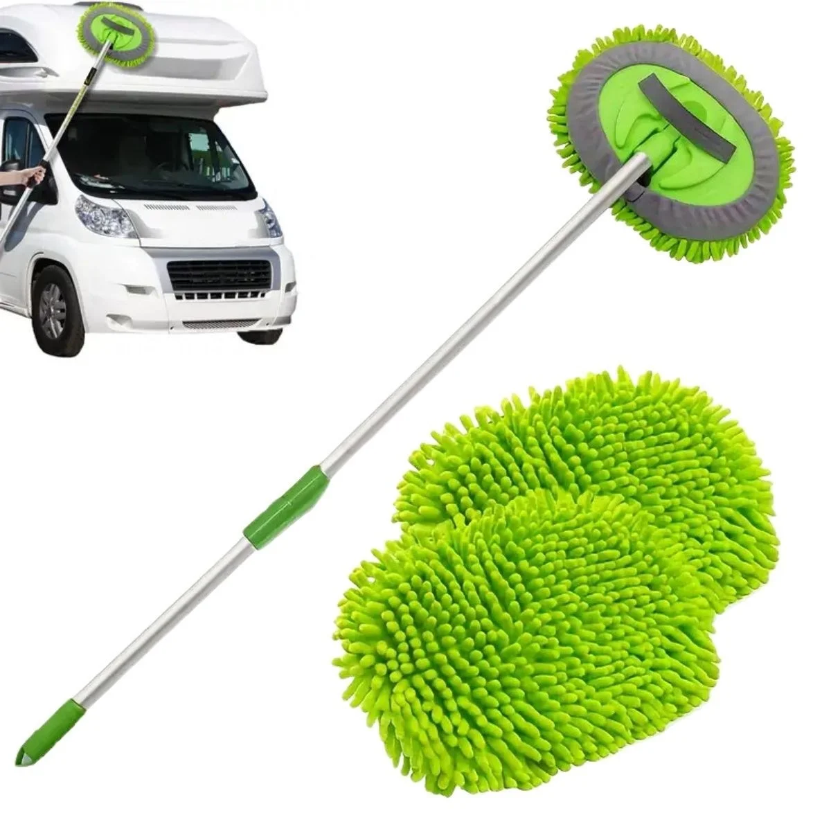 Yedek krofiber Bezli Oto Yıkama Mop Seti