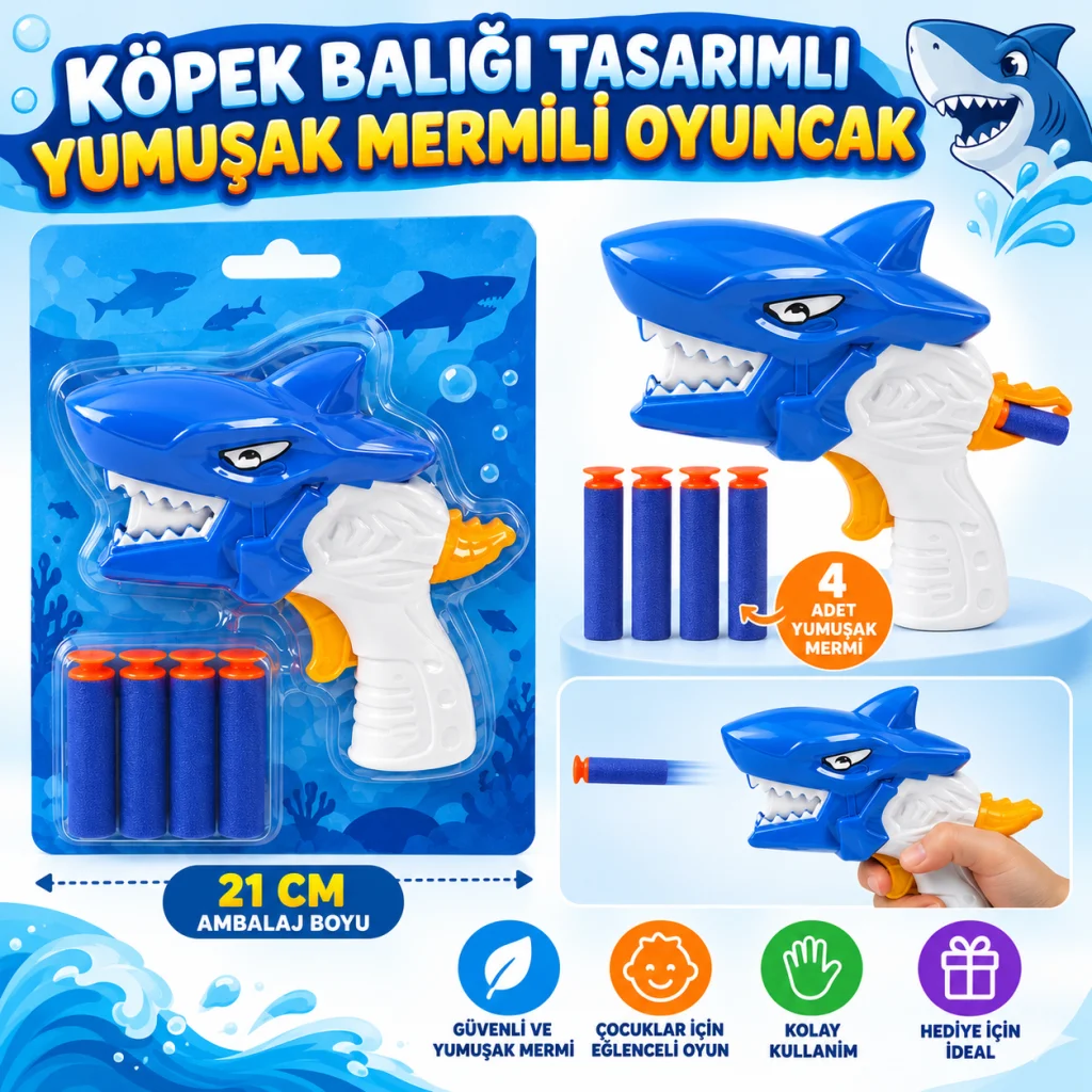 DF559-1-2 KÖPEK BALIĞI YUNUS SÜNGER TABANCA adet fiyatıdır