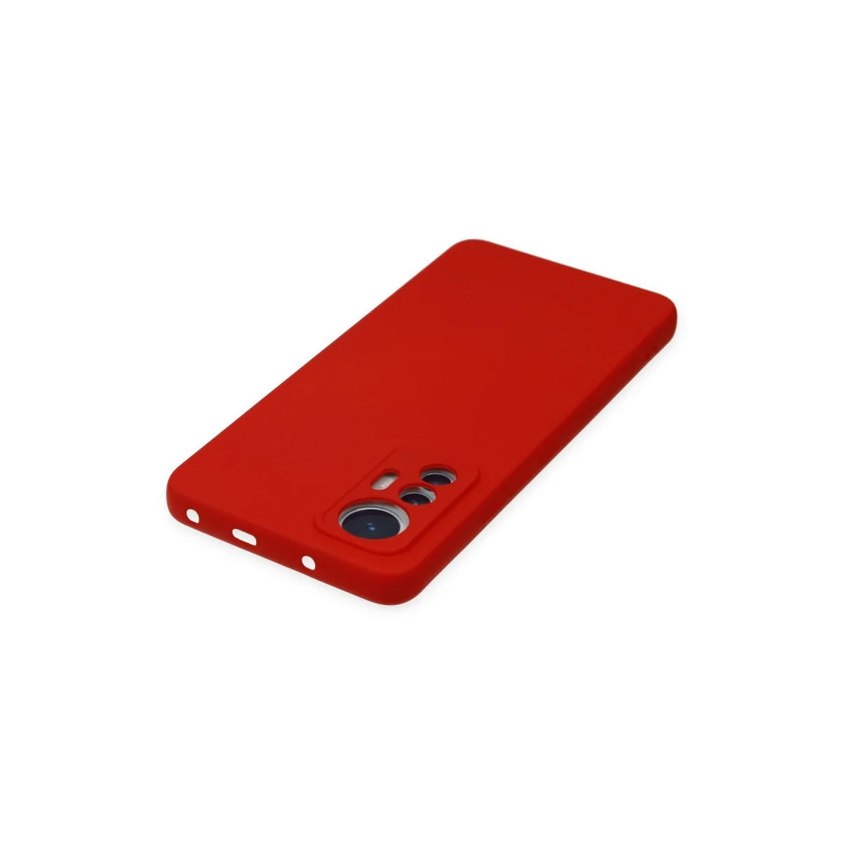 Xiaomi Mi 12 Lite Kılıf Nano İçi Kadife Silikon - Kırmızı görsel 4