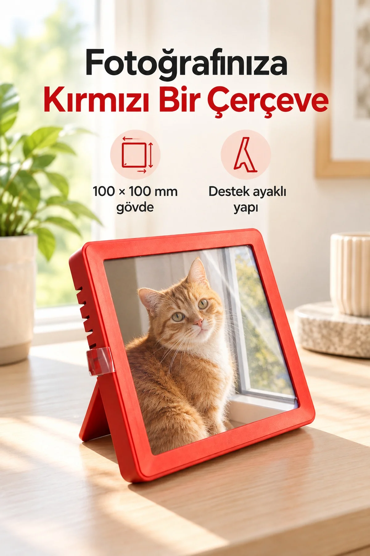 Müzikli Fotoğraf Çerçevesi Şarj Kablolu Masaüstü Kullanım görsel 2