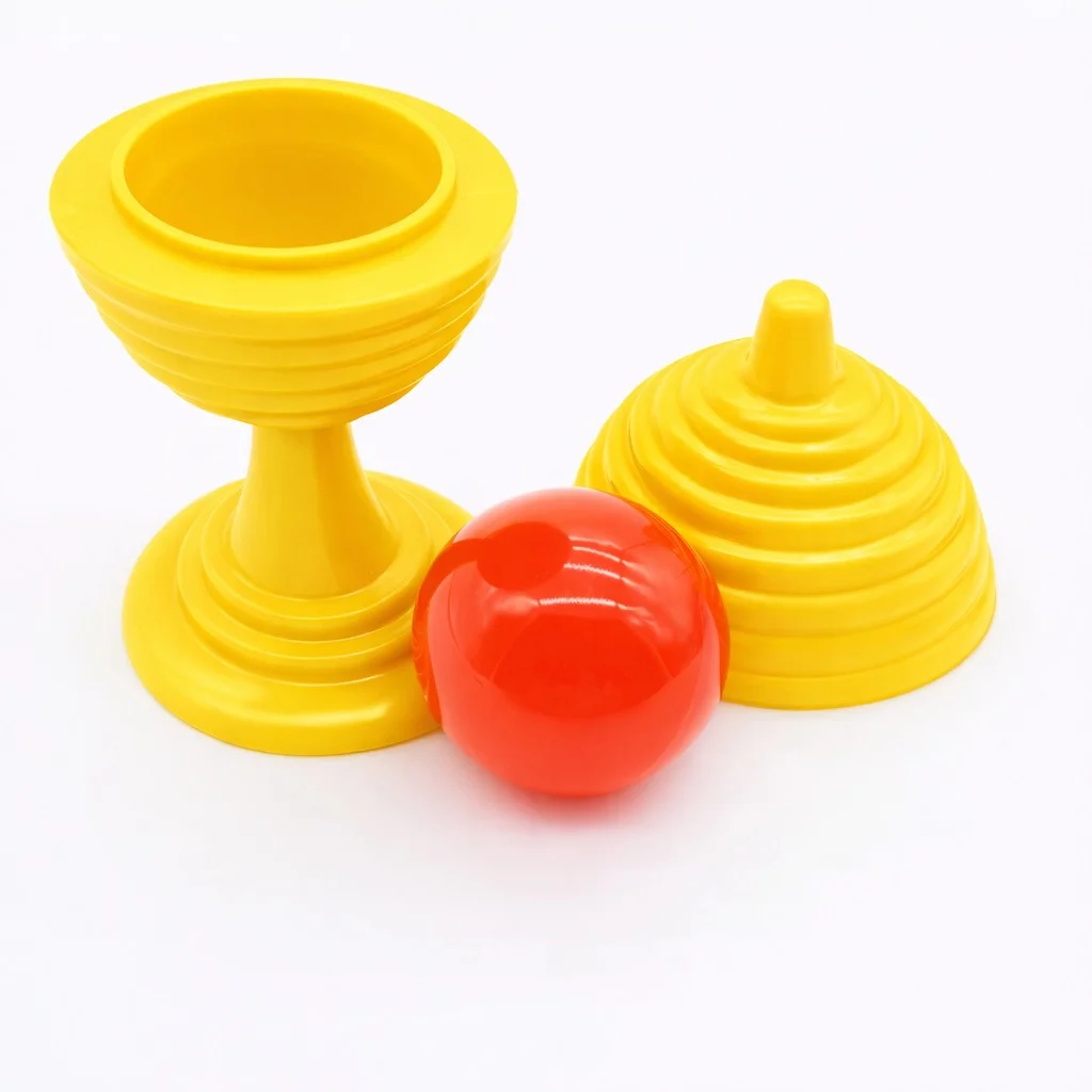Sarı Renk Sihirli Kupa Top Kaybetme Oyunu 7 cm görsel 3