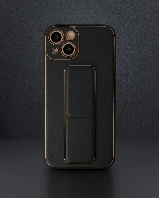 Apple İphone 14 Plus Kılıf Coco Deri Standlı Kapak - Siyah