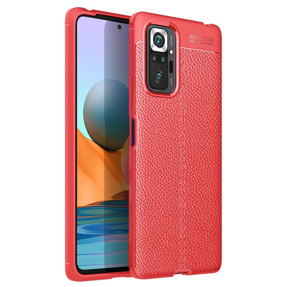 Xiaomi Redmi Note 10 Pro Kılıf Auto Focus Kapak - Kırmızı
