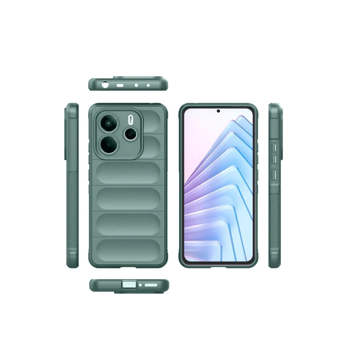 Xiao Red Note 14 4g Kılıf Optimum Silikon - Siyah görsel 3