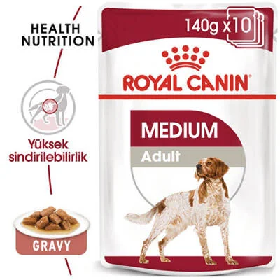 Medium Adult Gravy Yetişkin Köpek Konservesi 10 Adet 140 Gr