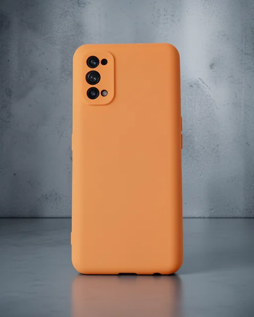 Realme 7 Pro Kılıf Nano İçi Kadife Silikon - Turuncu