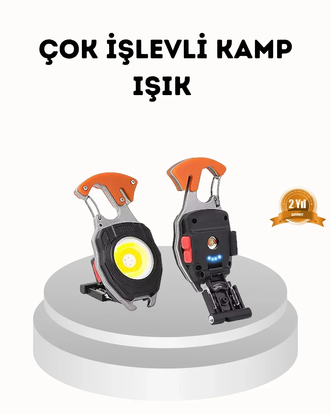 Şarj Edilebilir Çok Amaçlı ni Fener – Güvenlik Düdüklü, Kompakt ve Hafif Tasarım