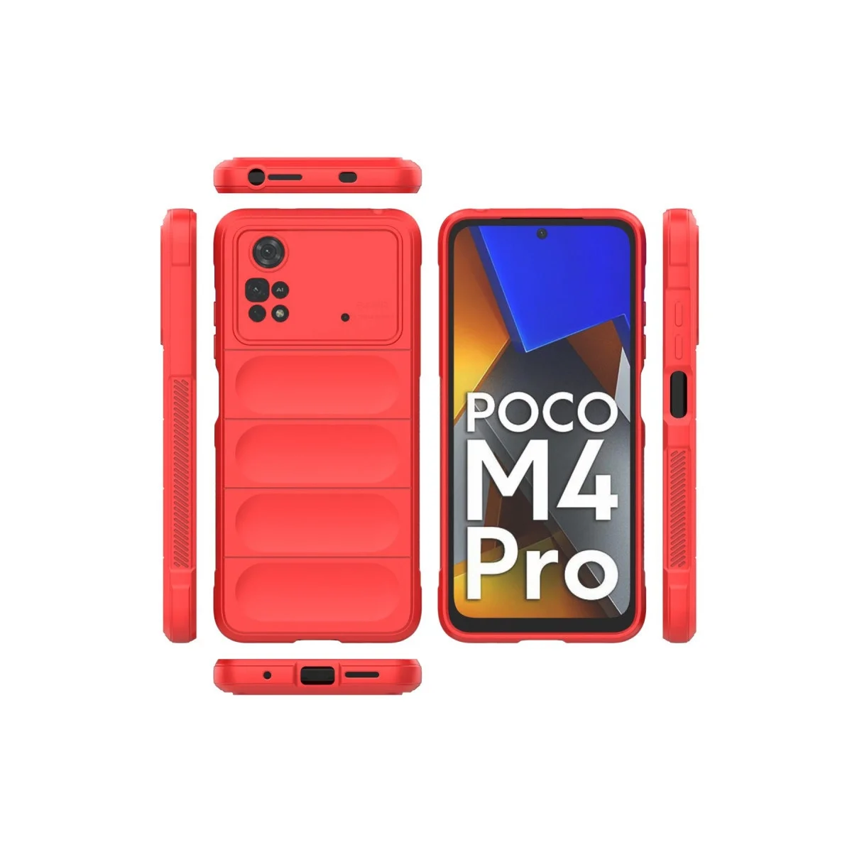 Xiao Poco M4 Pro 4g Kılıf Optimum Silikon - Kırmızı görsel 3