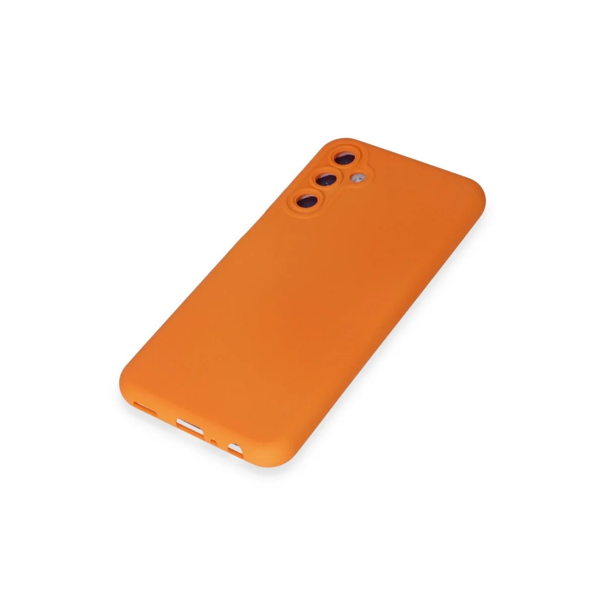 Samsung Galaxy M34 5g Kılıf Nano İçi Kadife Silikon - Turuncu görsel 4
