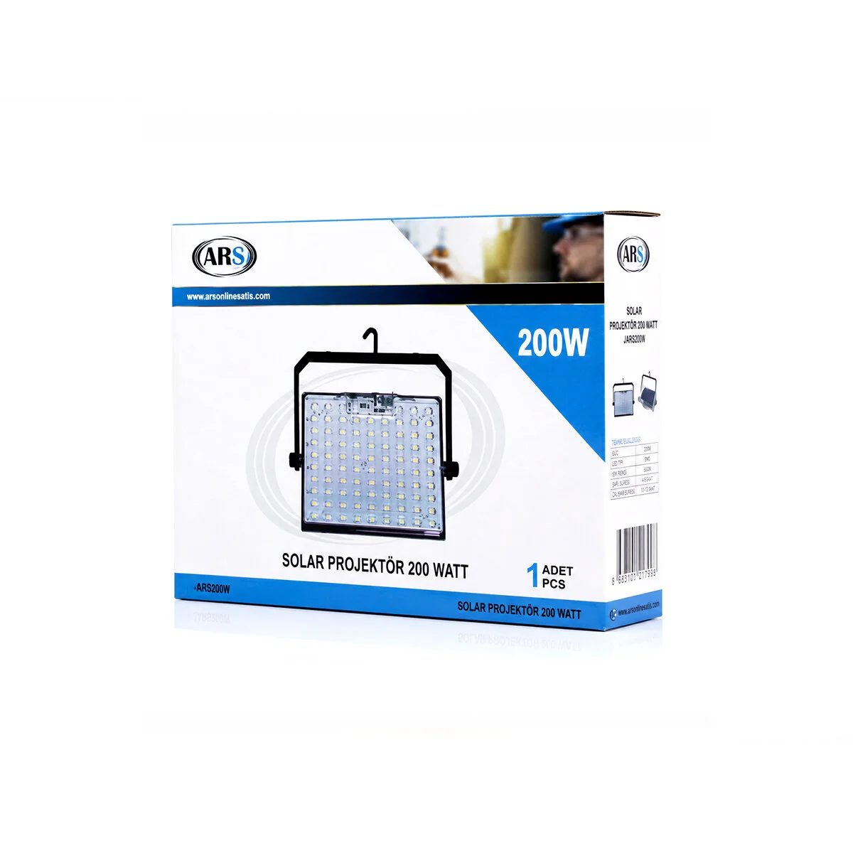 200W Güneş Enerjili Led Işık Solar Projektör - Fener Kamp - Dış Mekan 3 Farklı Led Işık 348961 Lmb görsel 3