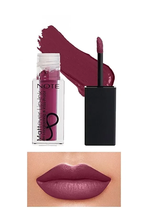 LipInk Mattever Mat ve Kalıcı Likit Ruj - 17 Dark Envie - Koyu Mor