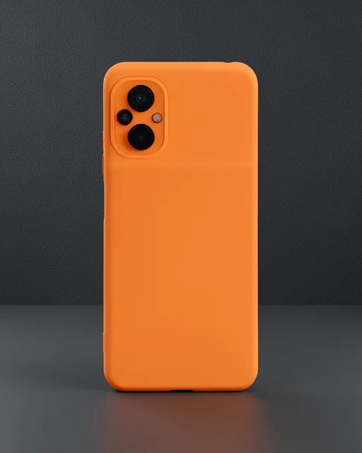 Xiaomi Poco M5 Kılıf Nano İçi Kadife Silikon - Turuncu