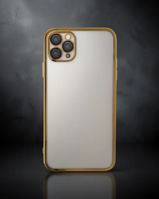 Apple İphone 11 Pro Max Kılıf Razer Lensli Silikon - Gold