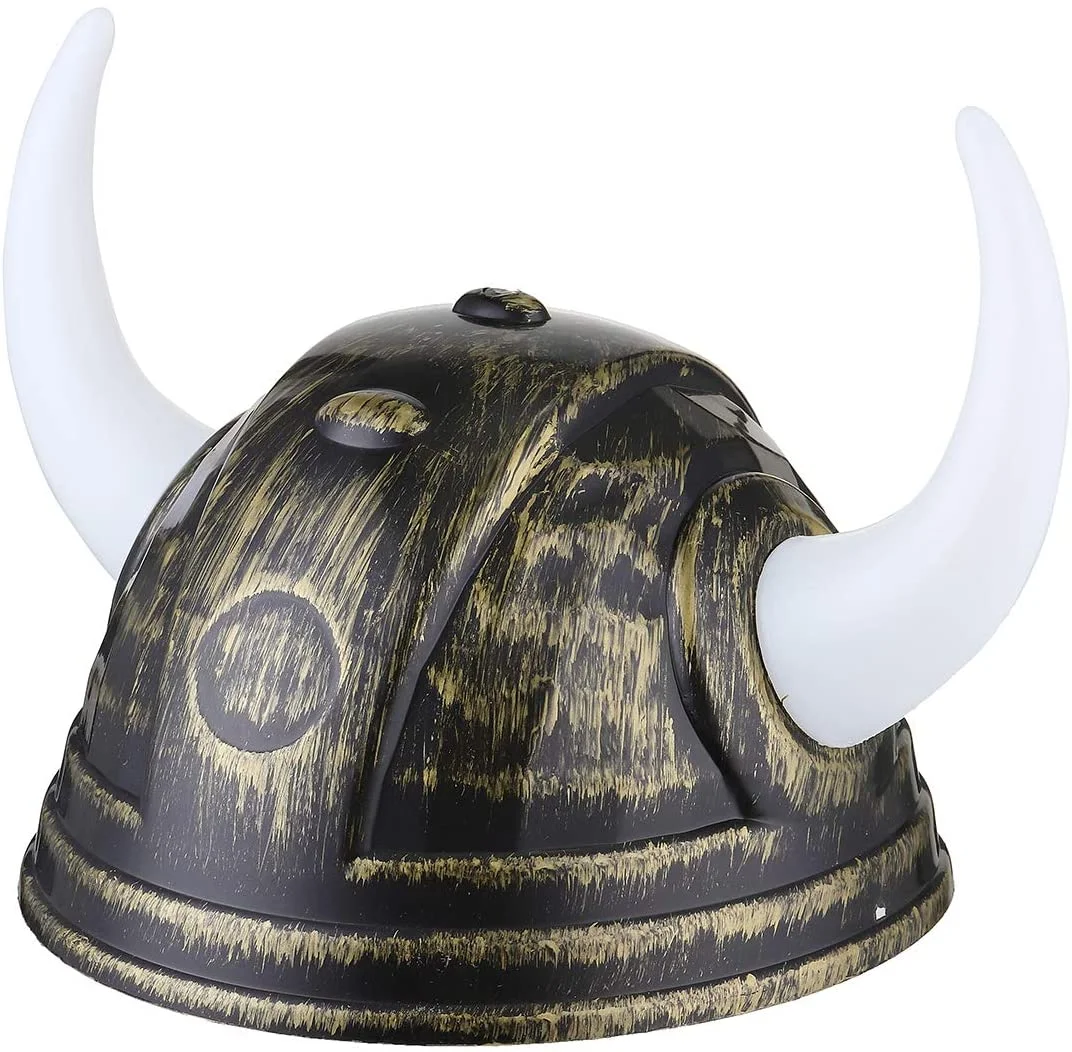 Viking Başlığı Asteriks Başlığı Altın Renk görsel 2