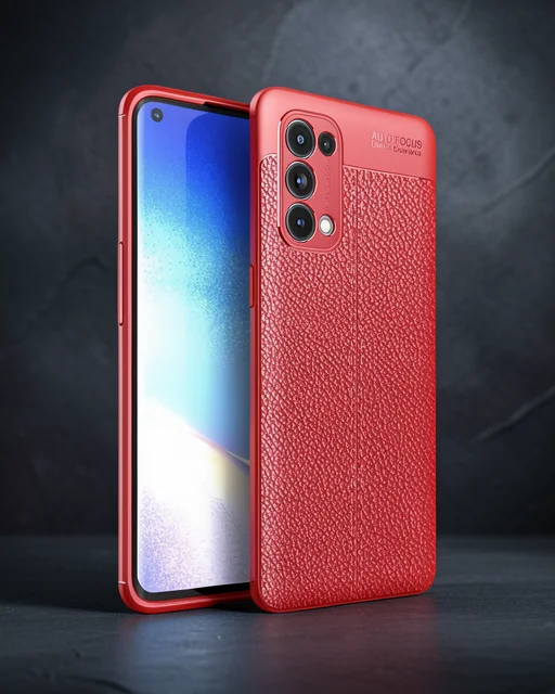 Oppo Reno 5 Pro Kılıf Auto Focus Kapak - Kırmızı