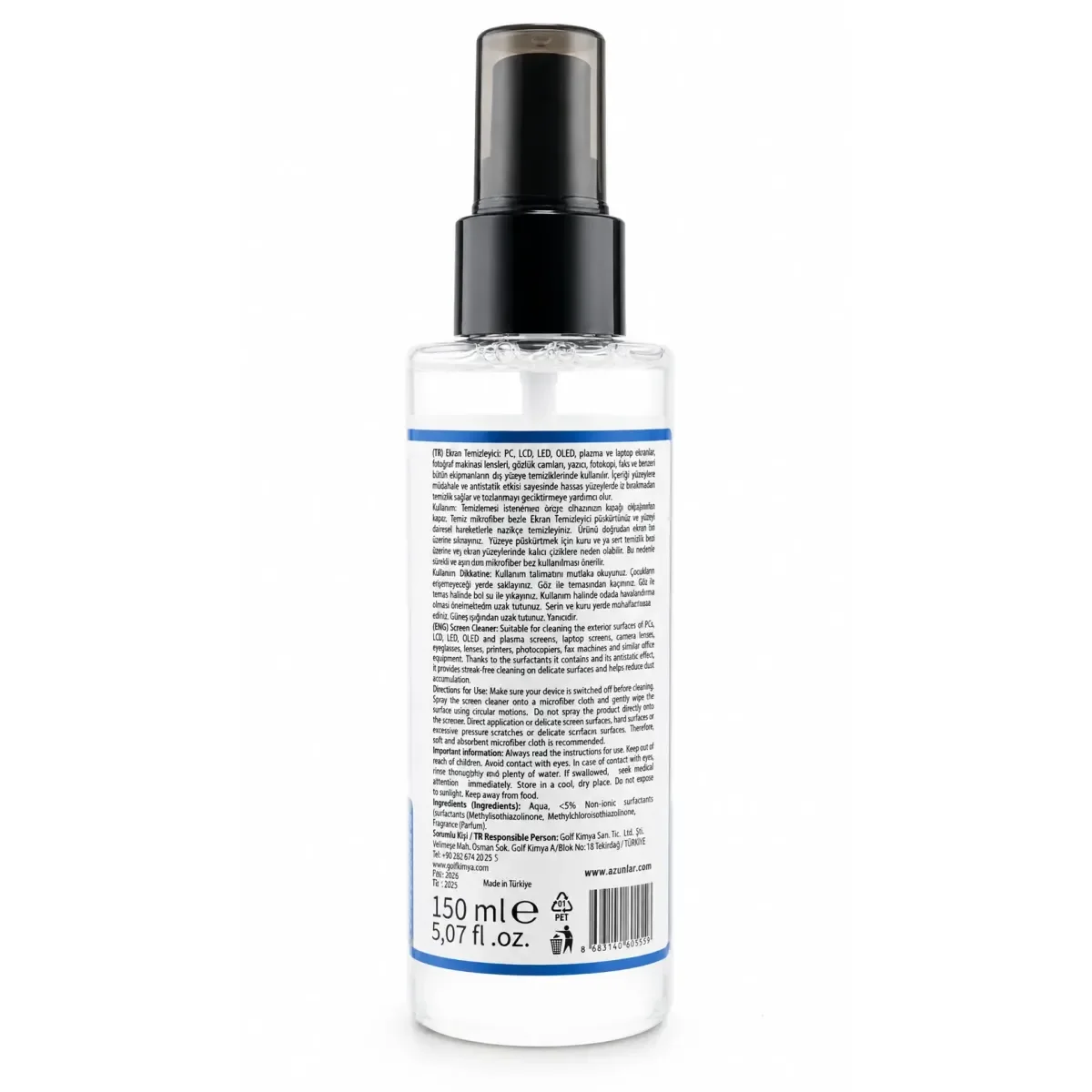 Ekran Temizleme Sprey 150 ml görsel 2