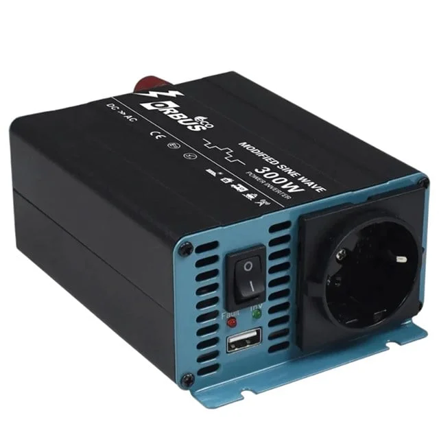 Orbus MSE300W 12 Volt -300 Watt 220V AC 50Hz 600 Watt Surge Eco Modified Sinus İnverter görsel 2