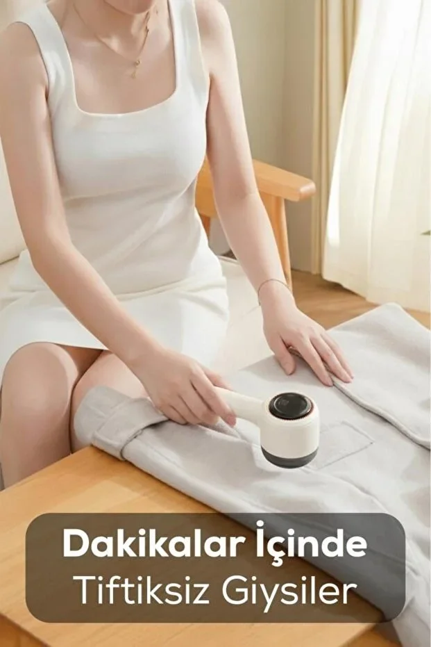 6 Bıçaklı 2 Kademeli Tüy Tiftik Şarjlı Tezleme Makinesi Ve Tüy Toplama Rulosu (Yedek Bıçaklı) görsel 2
