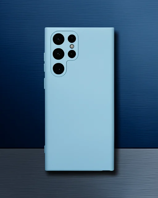 Samsung Galaxy S22 Ultra Kılıf Nano İçi Kadife Silikon - Mavi