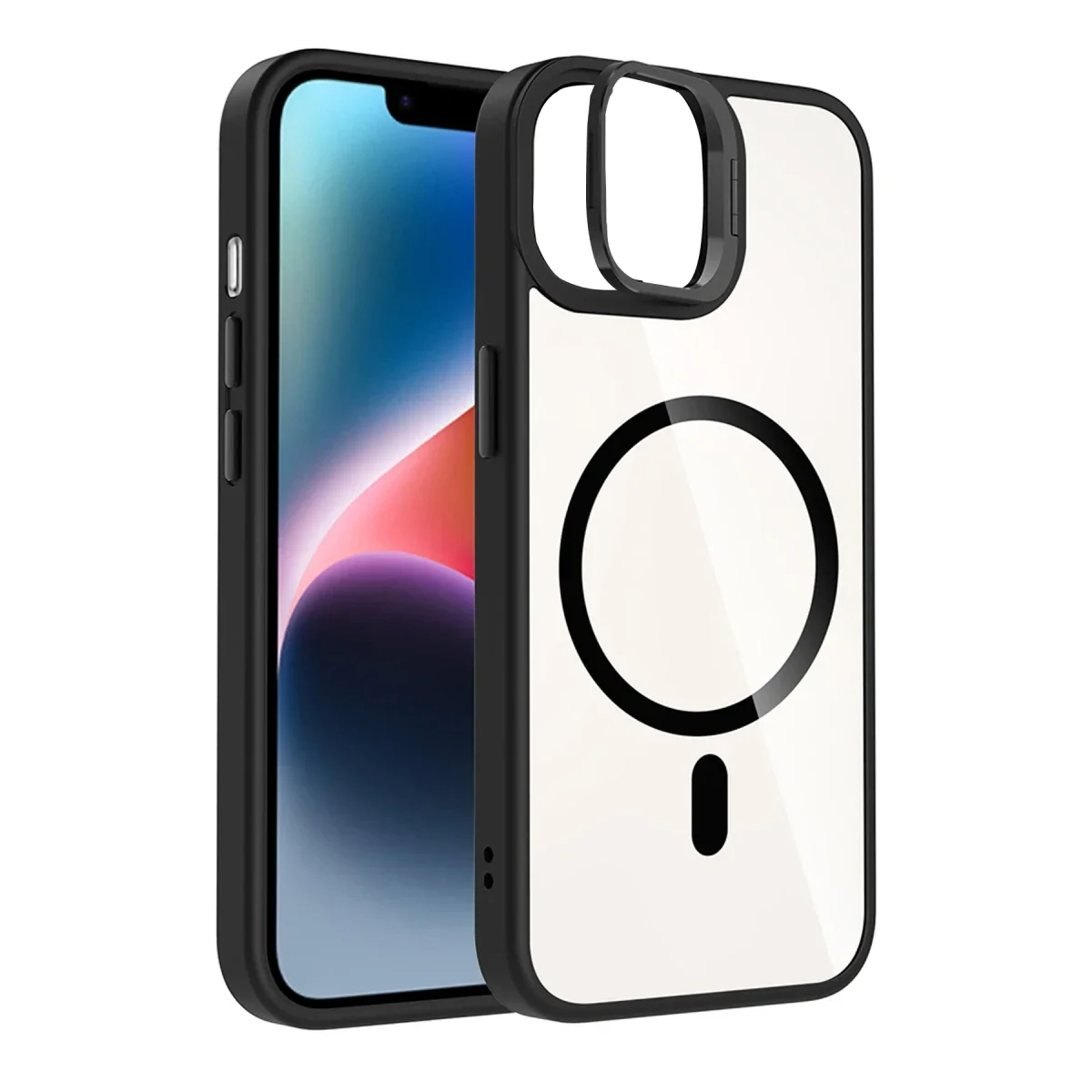 Joko Apple iPhone 11 Remim Lensli Magsafe Standlı Kapak - Siyah görsel 2