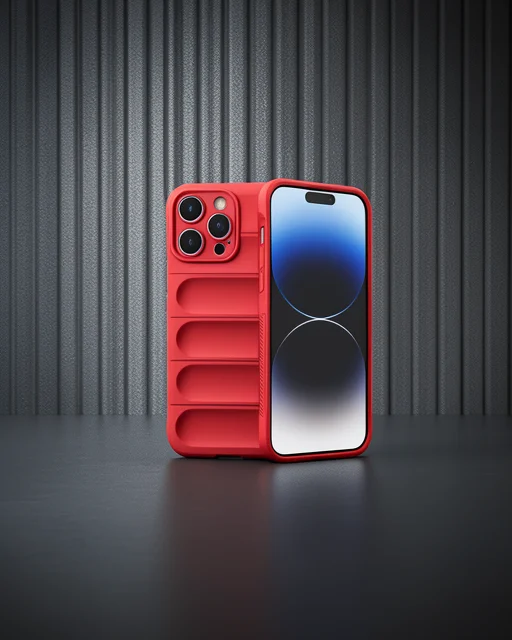 Apple İphone 15 Pro Max Kılıf Optimum Silikon - Kırmızı
