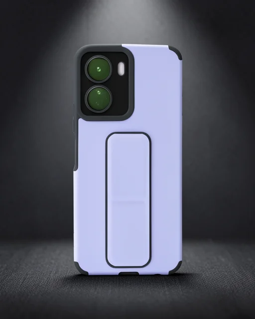 Vivo Y16 Kılıf Mega Standlı Silikon - Lila