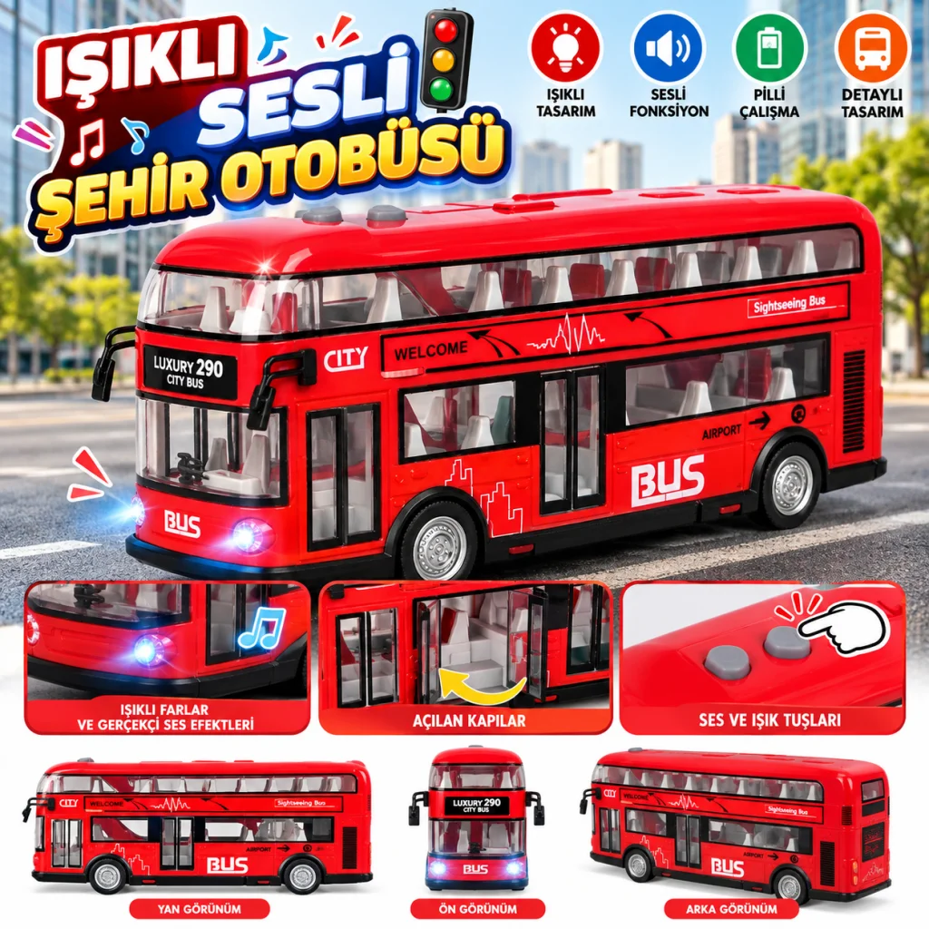 LC-31350 Sesli ve Işıklı Tur Otobüsü görsel 5