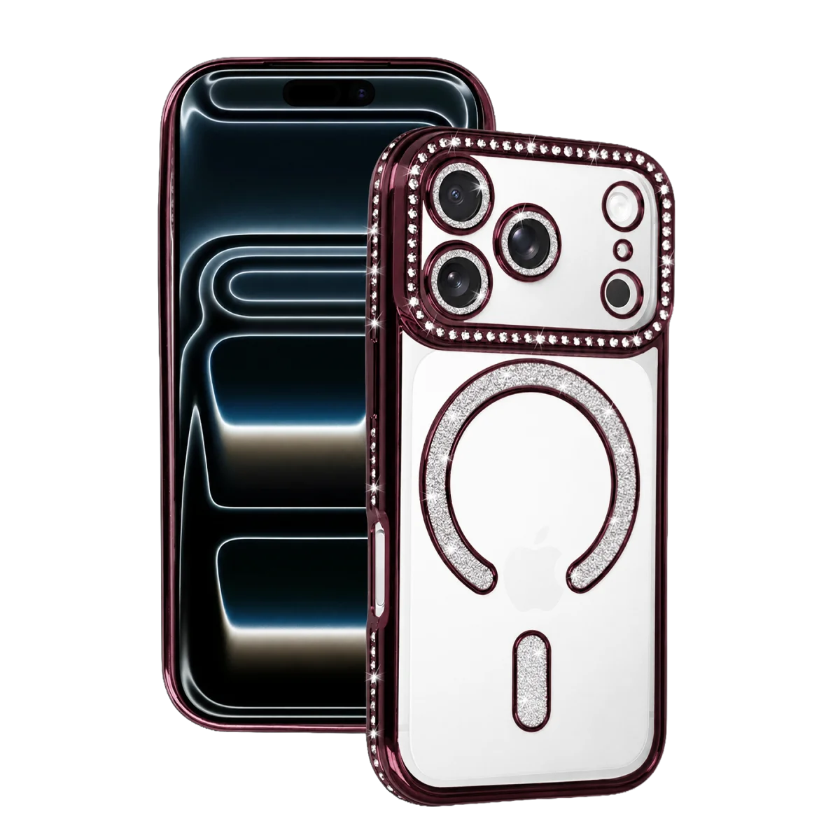 Apple iPhone 18 Pro Max Joke Simli Magneticsafe Kılıf - Bordo