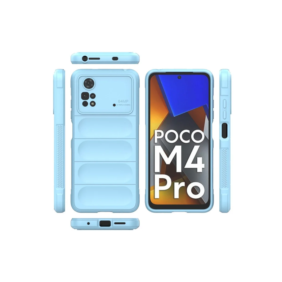 Xiao Poco M4 Pro 4g Kılıf Optimum Silikon - Sky Blue görsel 3