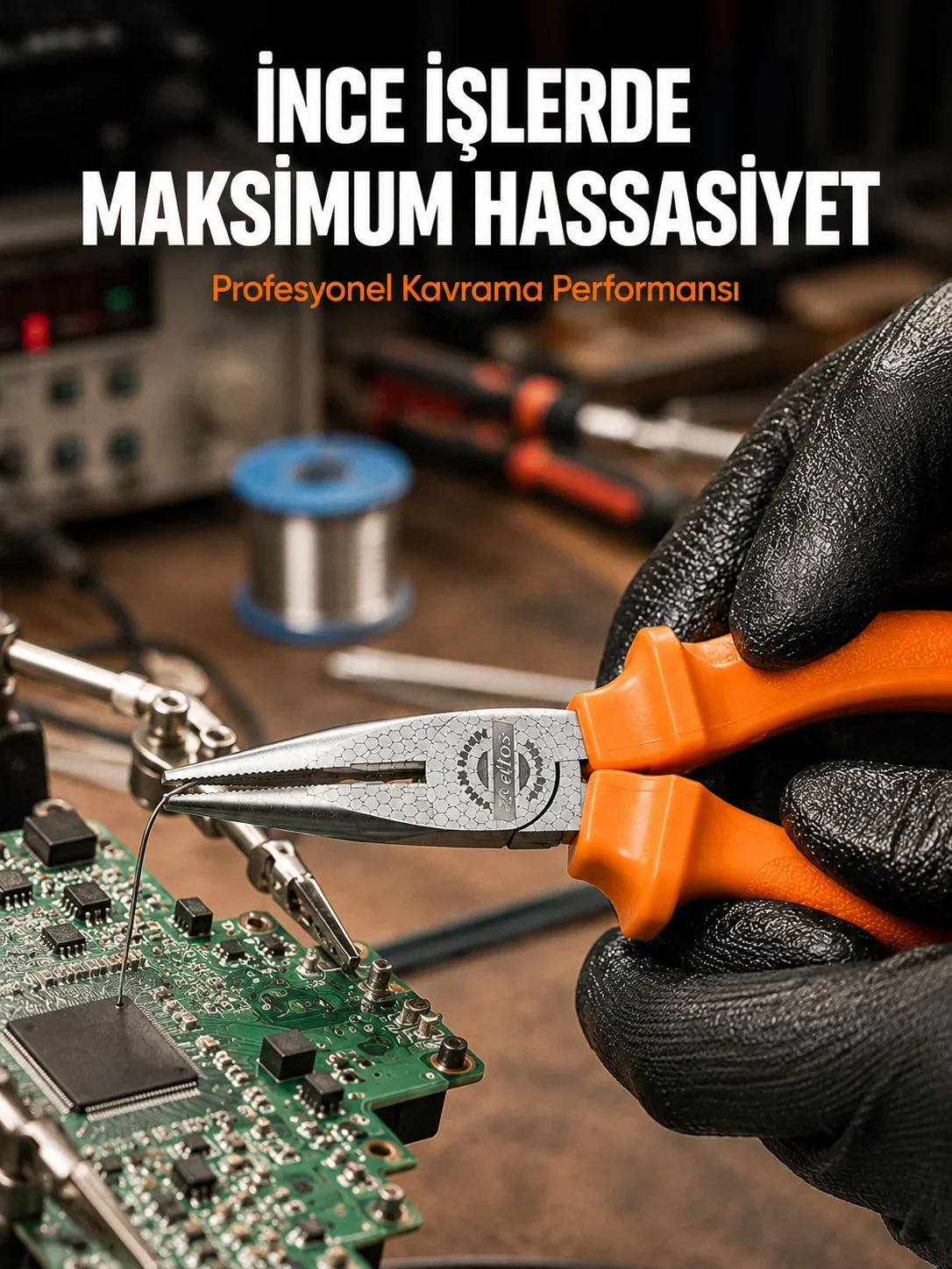 Ergonok Saplı Profesyonel Kargaburun Dayanıklı Dövme Çelik Gövde