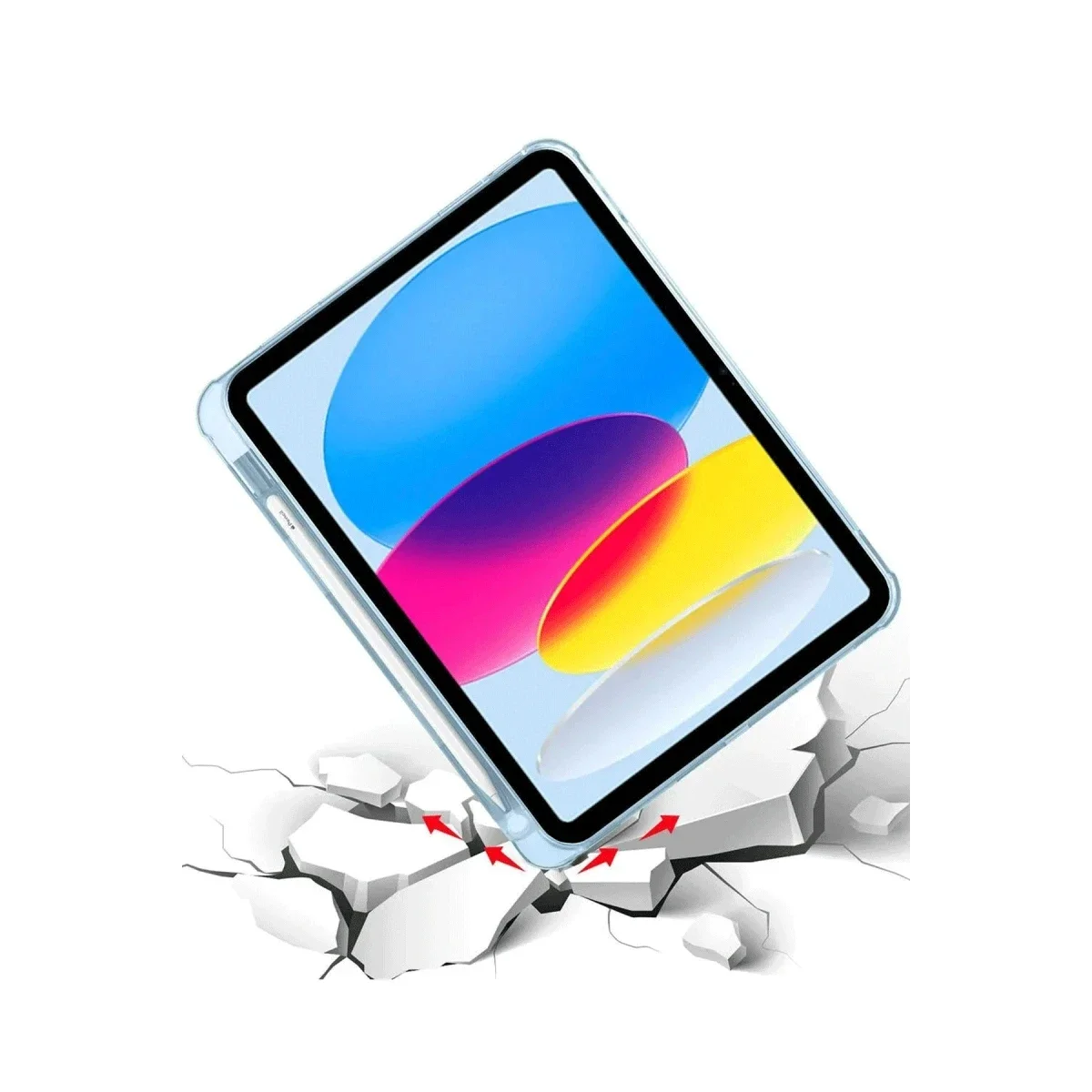 Apple iPad 2025 10.9 10.Nesil (A16) Kılıf Kalemlikli Mars Tablet Kılıfı - Mavi görsel 5