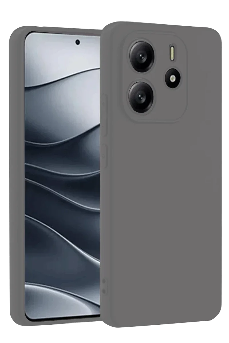 Xiao Red Note 14 4G Kılıf First Silikon - Gri