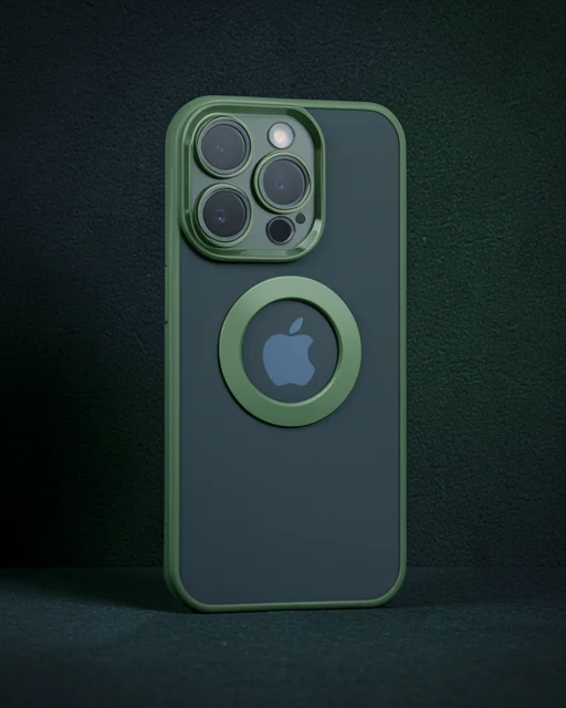 Apple İphone 15 Pro Kılıf Slot Silikon - Köknar Yeşili