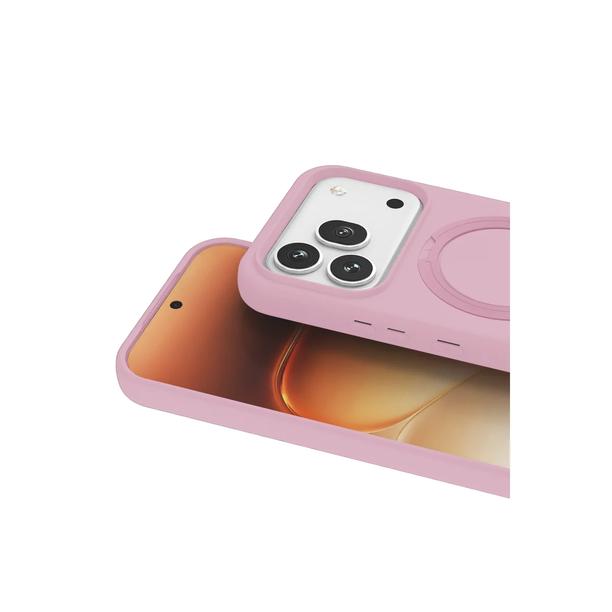 Huawei Honor 600 Regal Magsafe Standlı Kapak - Açık Pembe görsel 2