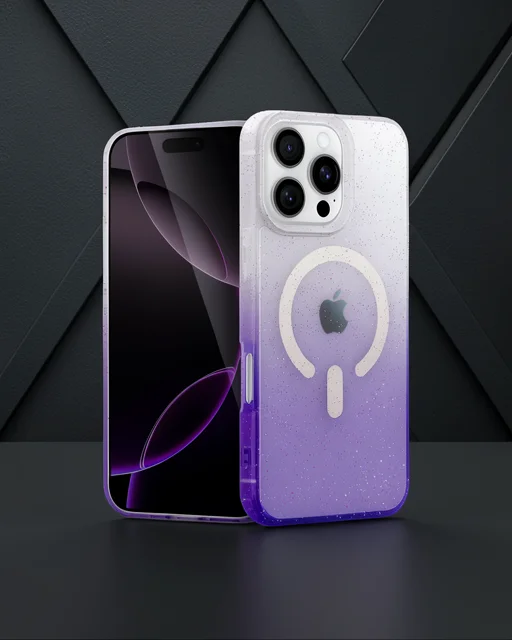 Apple İphone 16 Pro Max Pummel Shiny Magsafe Kapak - Mor