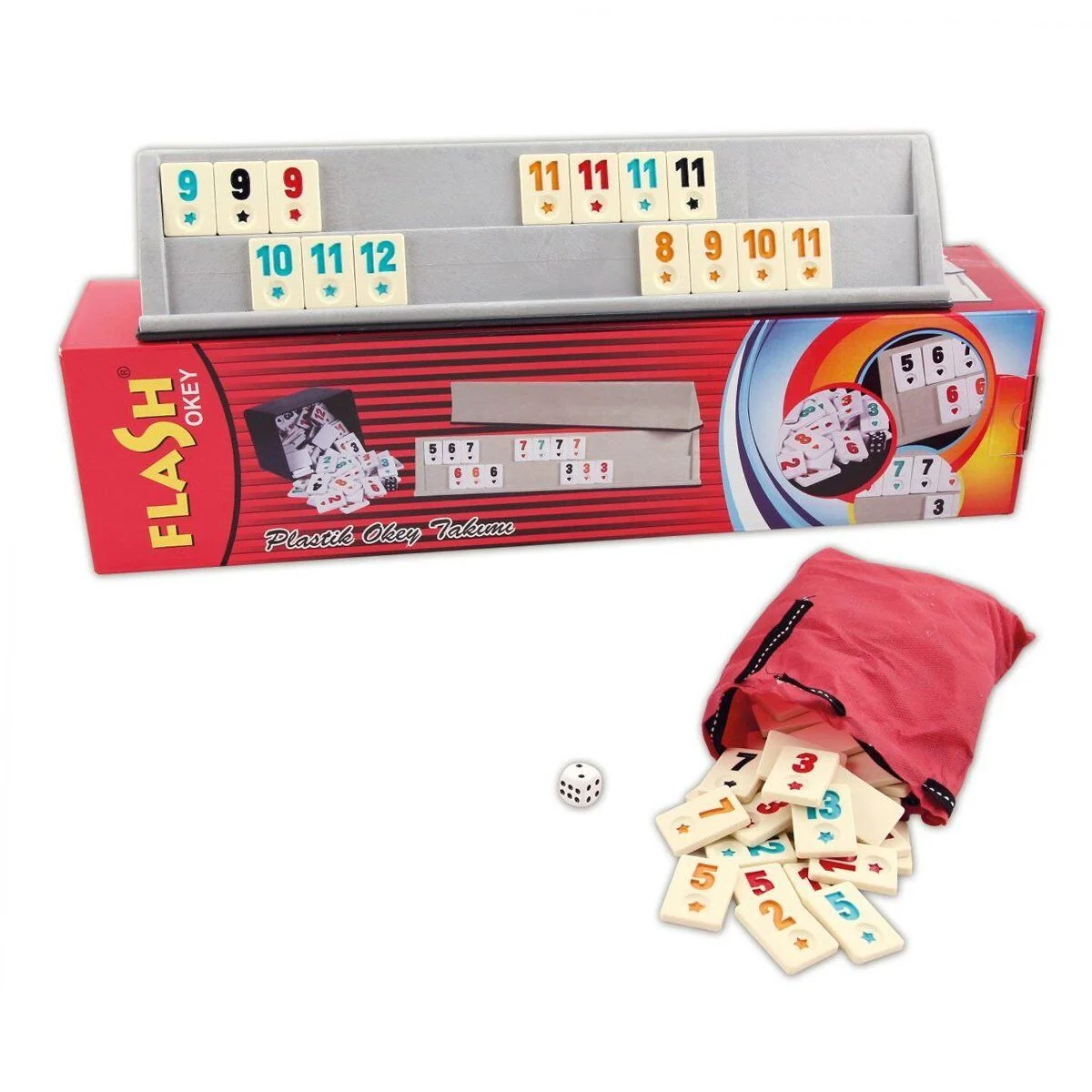 1010129 Flash Plastik Okey Takımı,Star okey