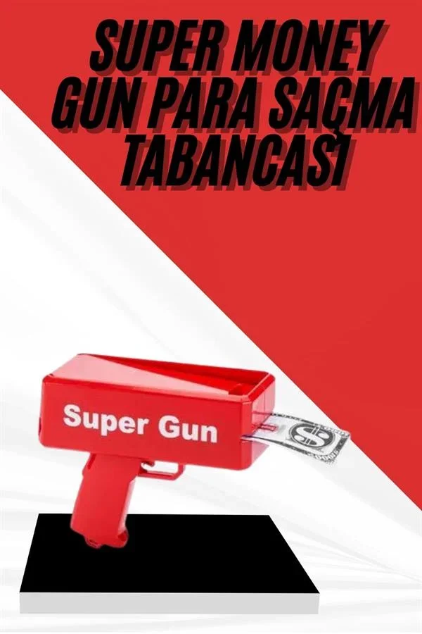 Para Dolar Atma Makinası Super Money Gun Para Saçma Fırlatma Tabancası görsel 2