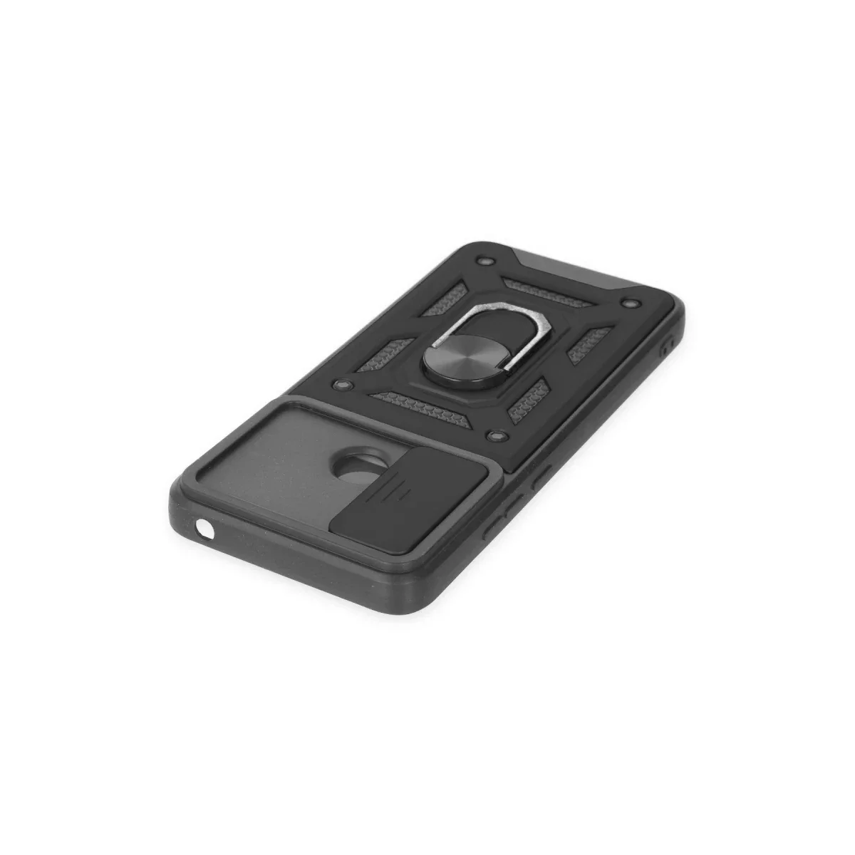 Xiaomi Redmi 10C Kılıf Pars Lens Yüzüklü Silikon - Siyah görsel 4
