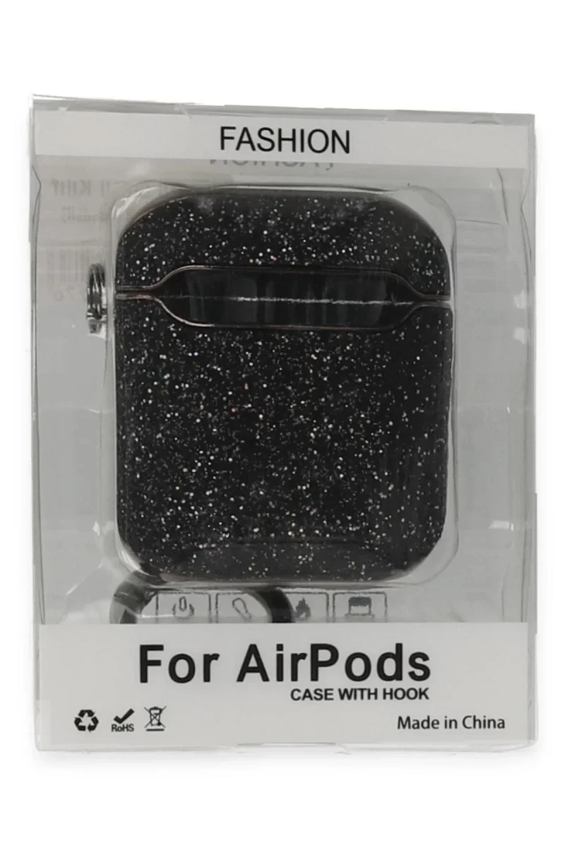 Apple Airpods 2 (2.nesil) Spell Simli Kılıf - Siyah