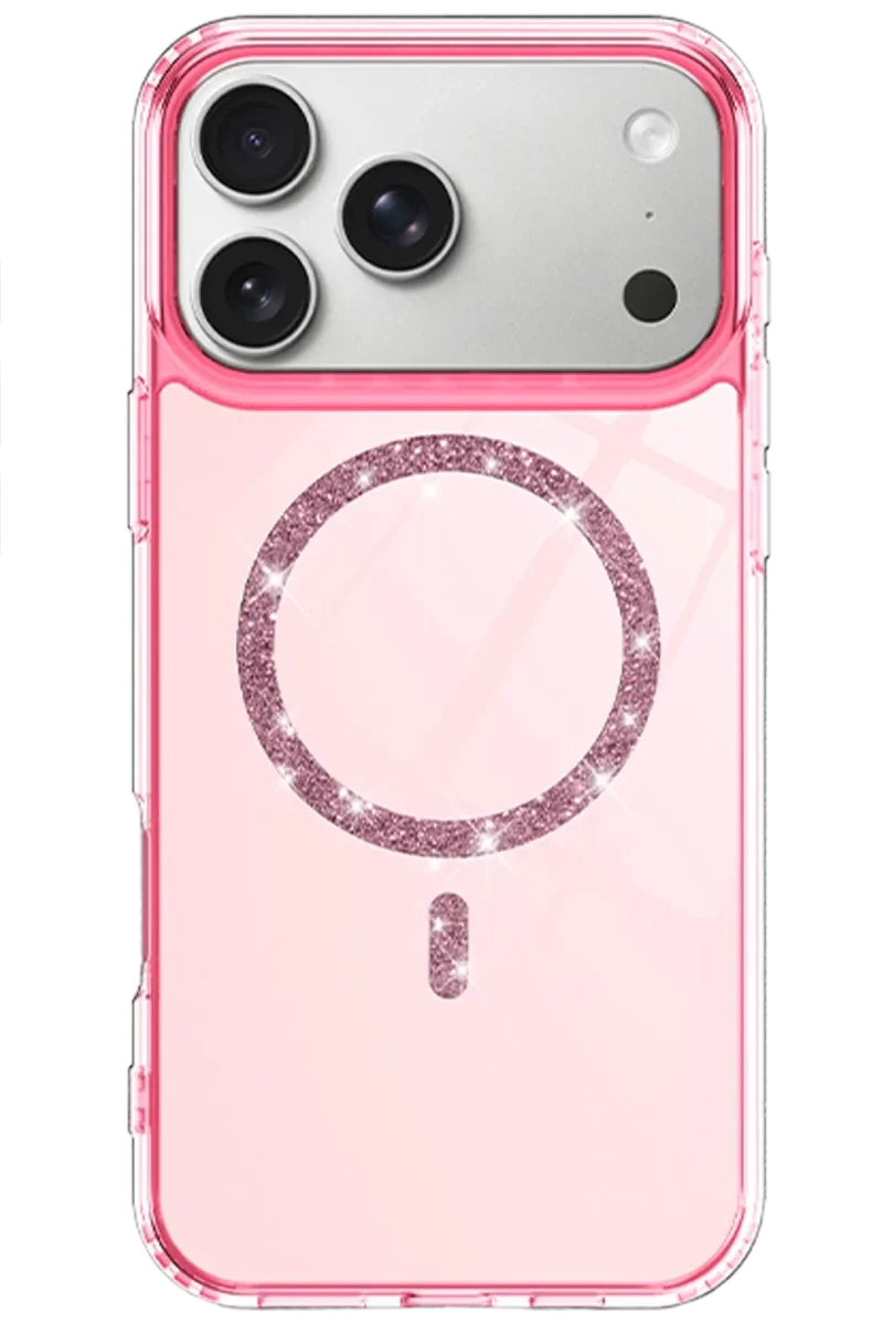 Apple iPhone 17 Pro Max Live Diamond Magsafe Kapak - Pembe görsel 2
