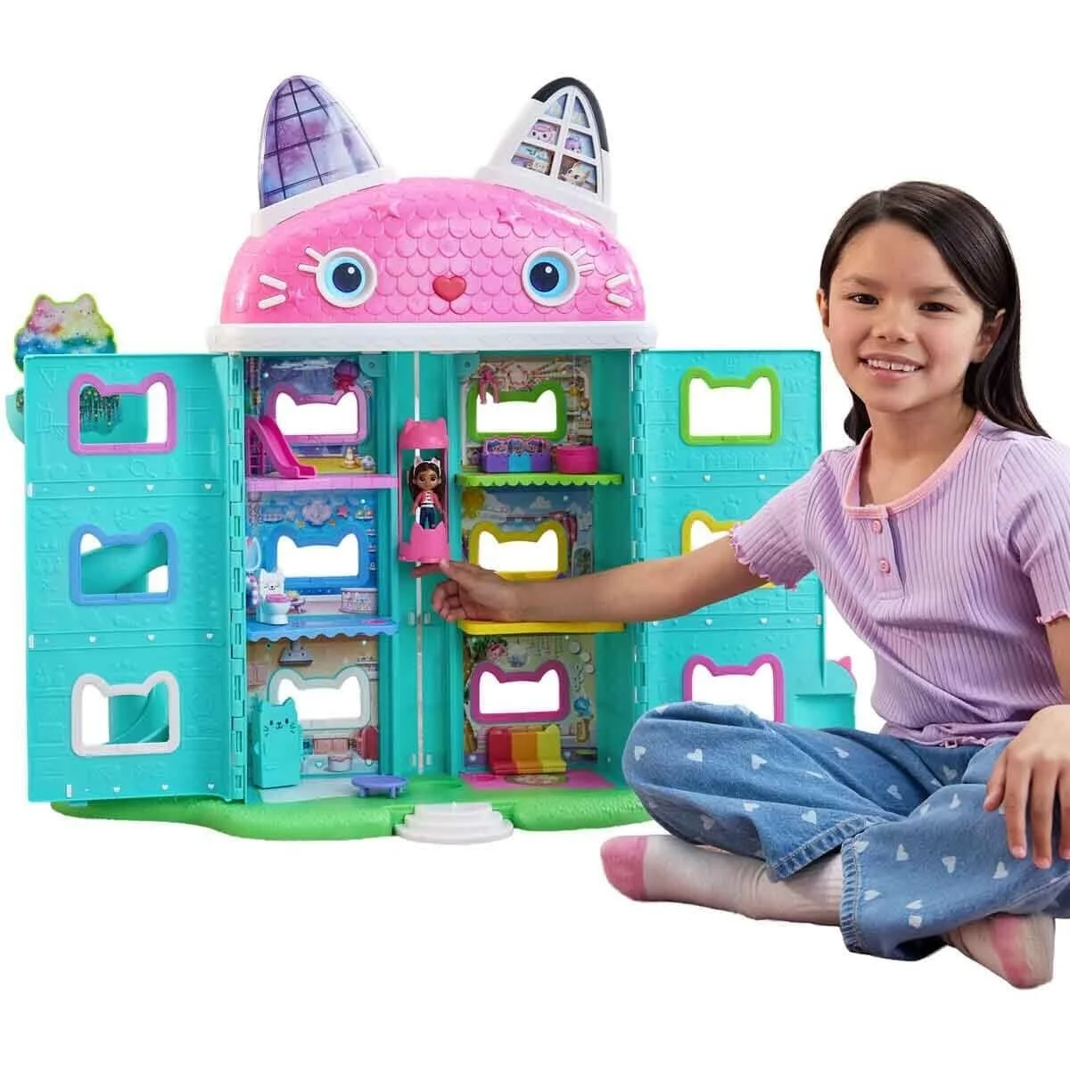 S00008891 Sun-spm-figür Oyun Set Gabby S Dollhouse Deluxe Bebk Evi Ses Işık Gabb görsel 2