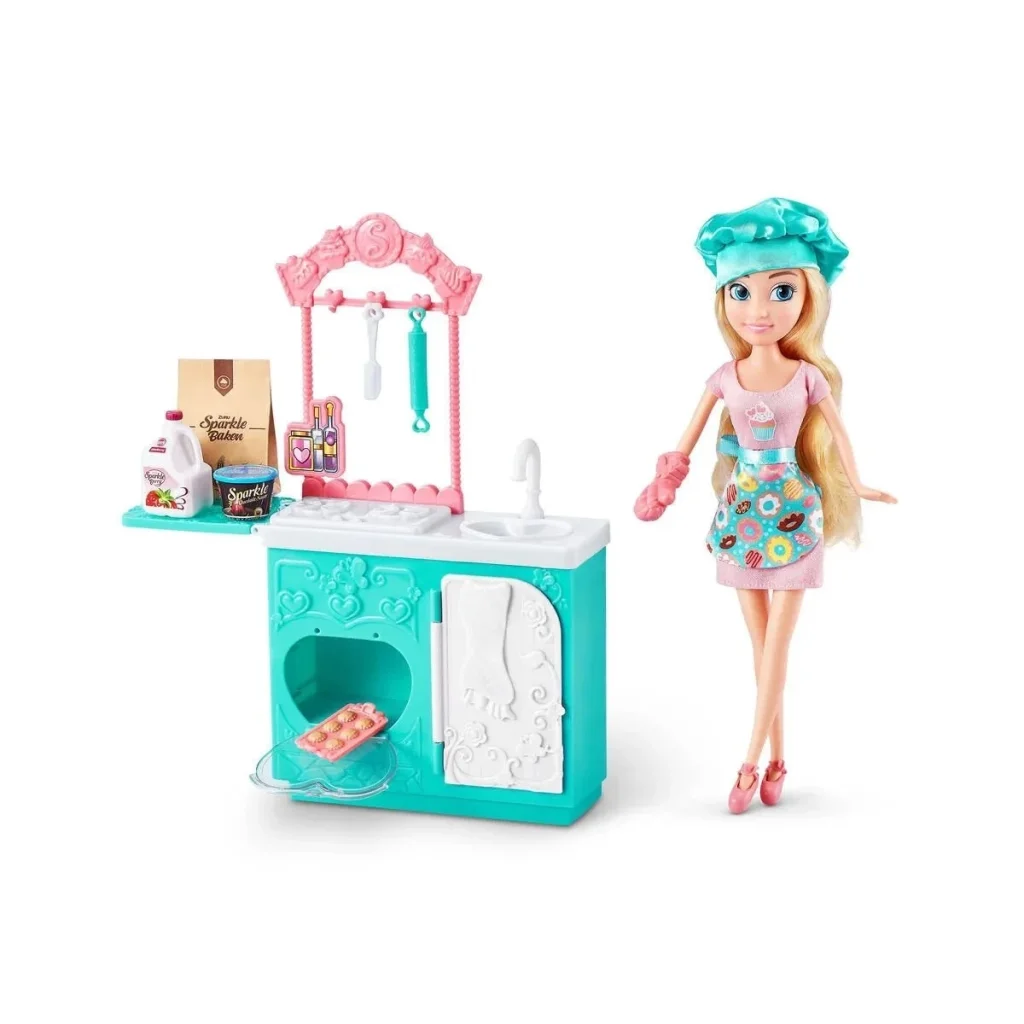 Sparkle Girlz Aşçı Bebek ve Oyun Seti 27cm görsel 2
