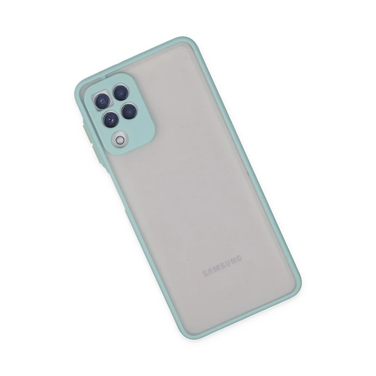 Samsung Galaxy A22 Kılıf Montreal Silikon Kapak - Turkuaz görsel 3