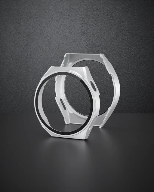 Huawei Watch Gt3 46mm Dota Camlı Kasa Ekran Koruyucu - Gümüş