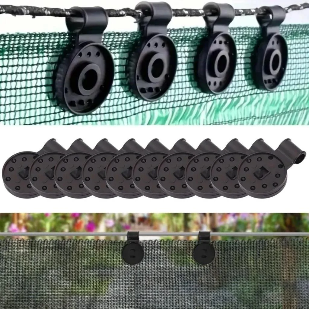 10 Adet Güneşlik Filesi Sabitleme Klipsleri, Gölgelik Bezi ve Brandalar İçin Dayanıklı Plastik Kelepçe Kancaları görsel 5