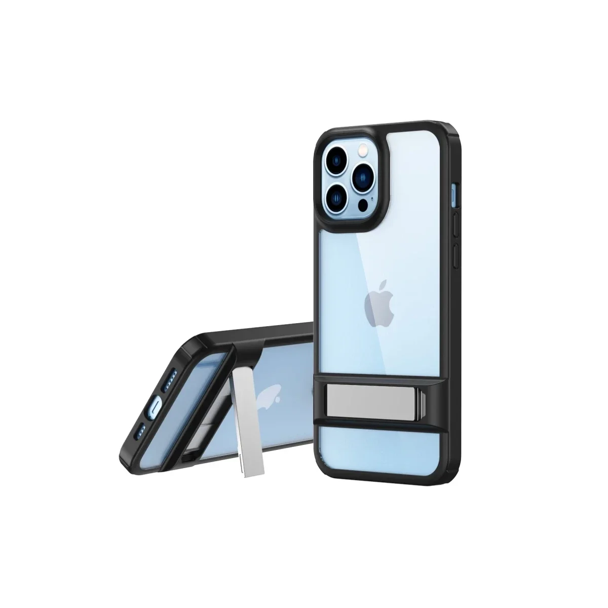 Apple iPhone 13 Pro Max Kılıf Rolet Stand Kapak - Siyah