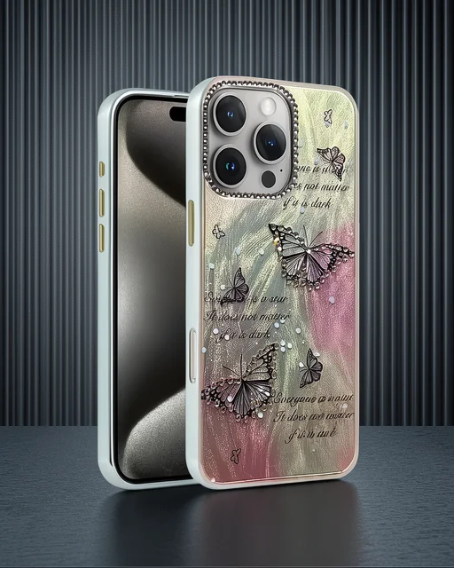 Apple İphone 16 Pro Max Kılıf Blade Aynalı Desenli Kapak - Desen 6