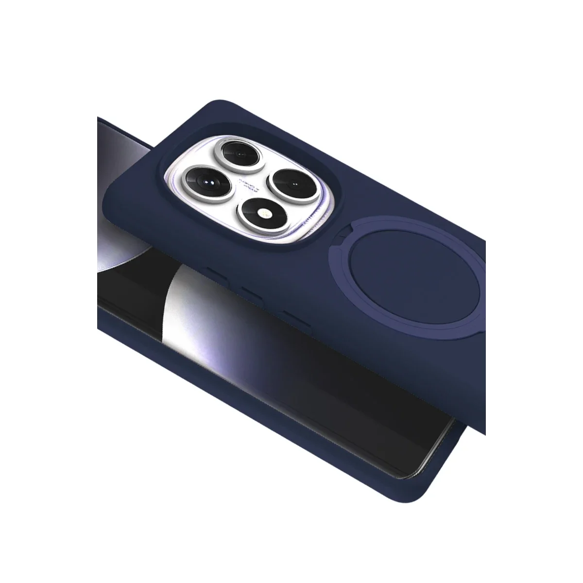 Xiaomi Redmi Note 14 Pro 5G Regal Magsafe Standlı Kapak - Lacivert görsel 2