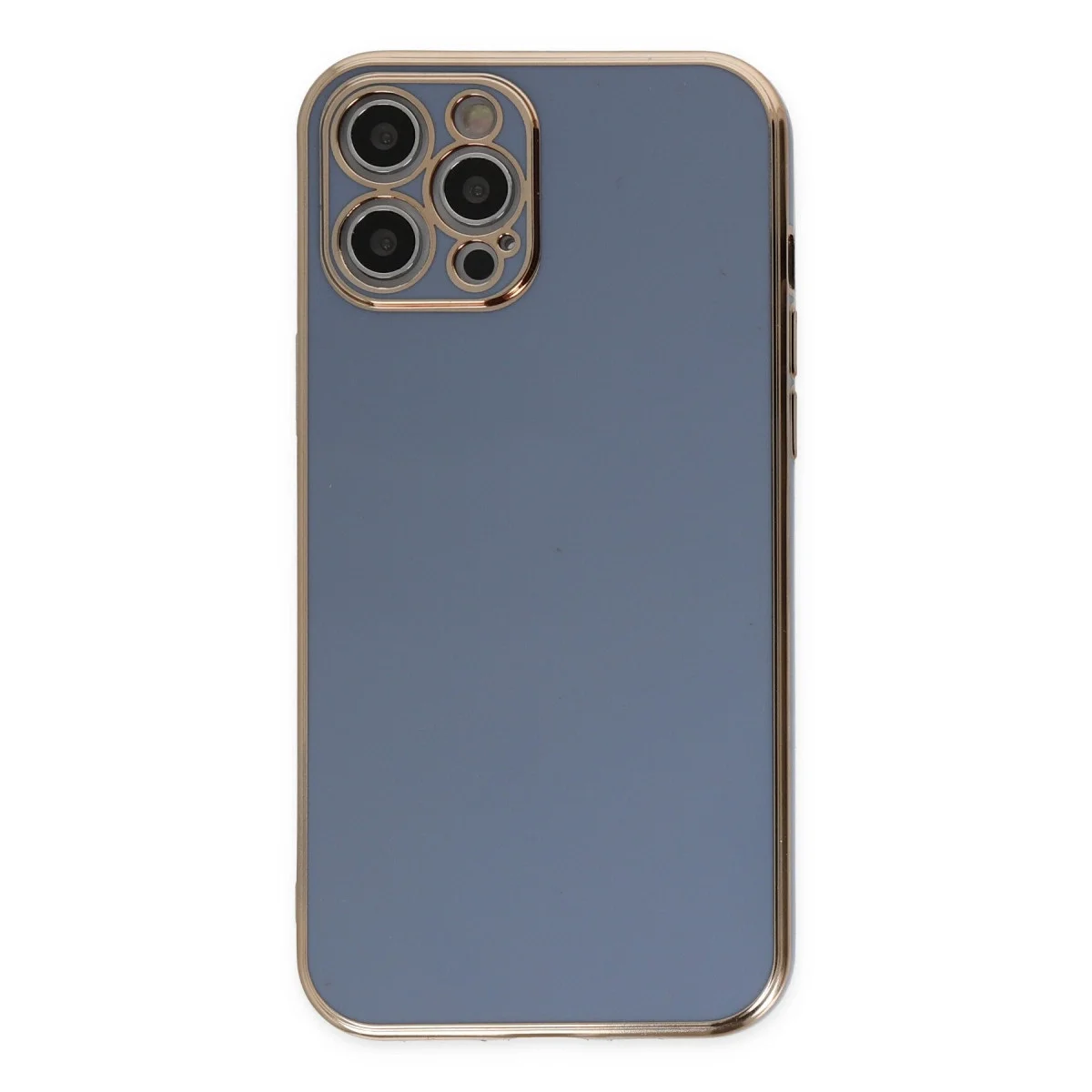 Apple İphone 12 Pro Kılıf Volet Silikon - Mavi görsel 2