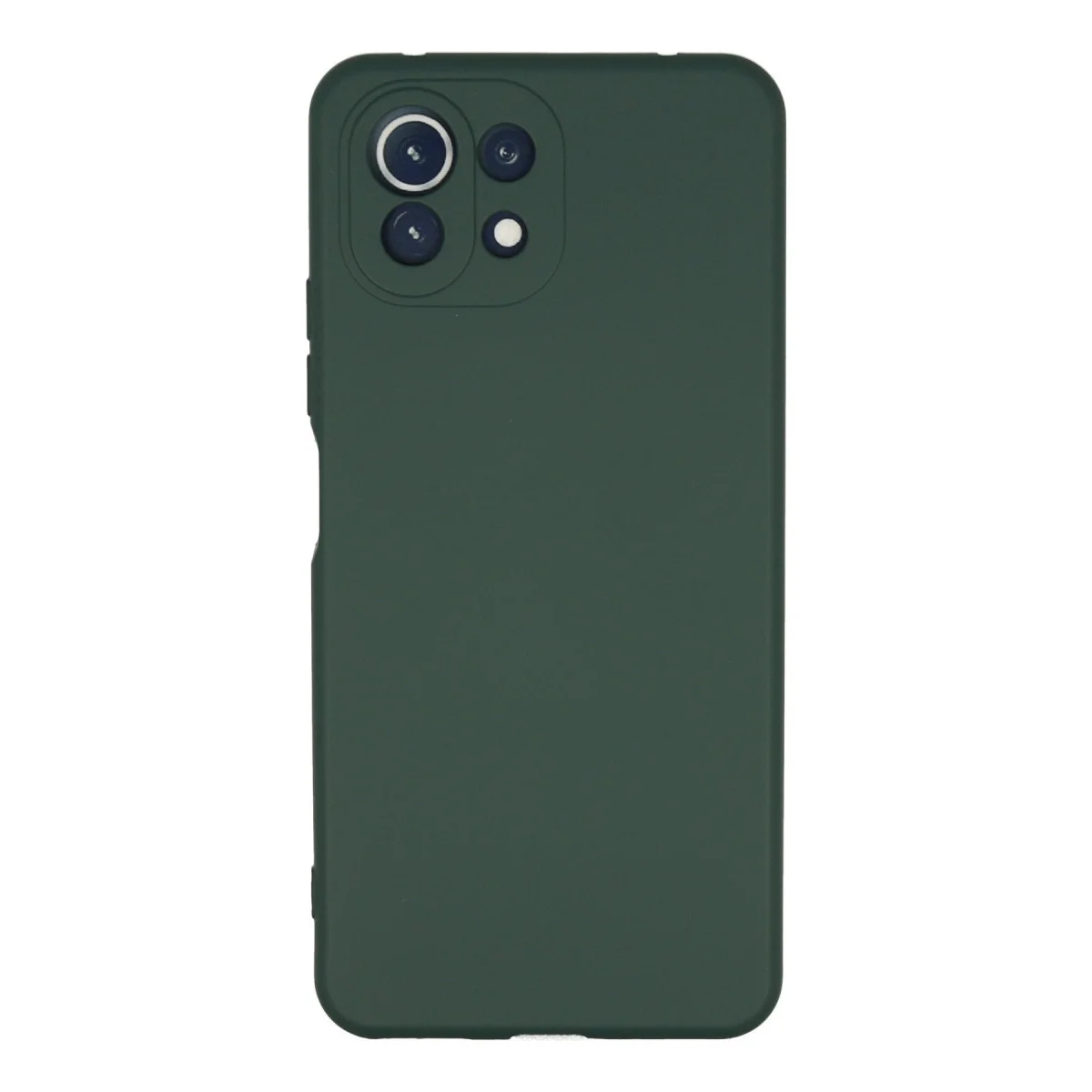 Xiaomi Mi 11 Lite Kılıf Nano İçi Kadife Silikon - Koyu Yeşil